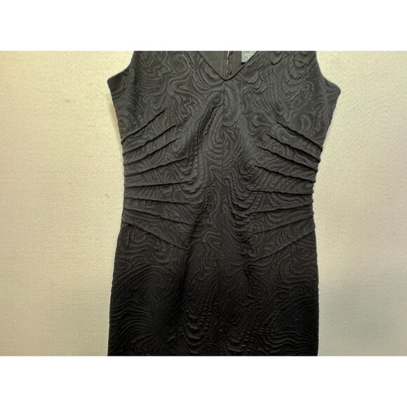 Adrianna Papell Bodycon Evening Dress Womens 6 Black Textured Sleeveless Sheath - Picture 4 of 13
